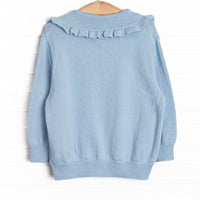 Park Avenue Poodle Embroidered Cardigan, Blue