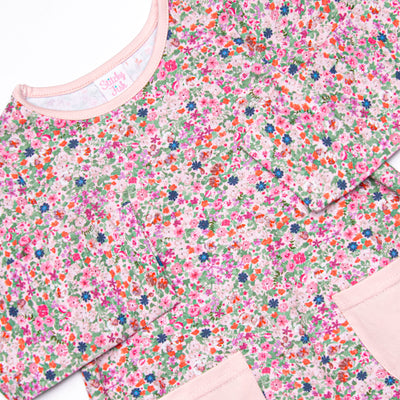 Hand-Painted Petals Pocket Bubble, Pink