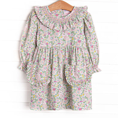 Primrose Petals Smocked Dress, Pink