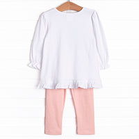 Magical Castle Applique Legging Set, Pink