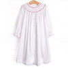 My Girl Garland Smocked Bishop Dress, White