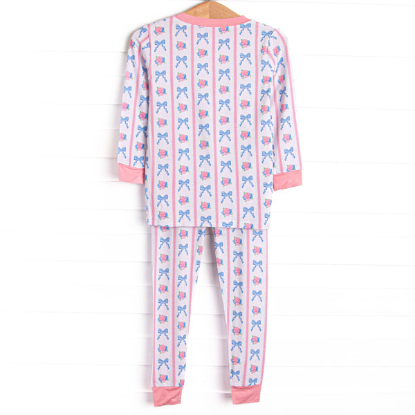 Rose of Bows Bamboo Pajama Set, Pink