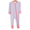 Rose of Bows Bamboo Zippy Pajama, Pink