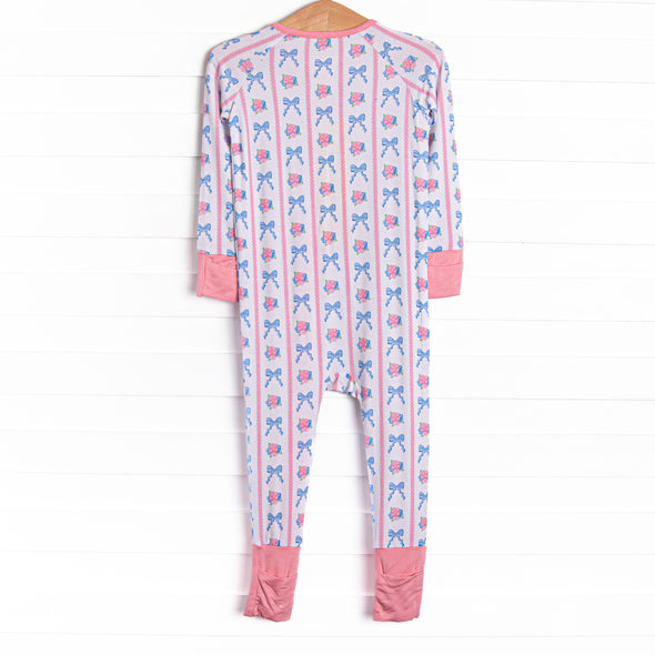Rose of Bows Bamboo Zippy Pajama, Pink