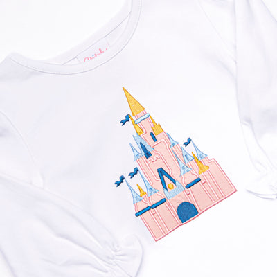 Magical Castle Applique Legging Set, Pink