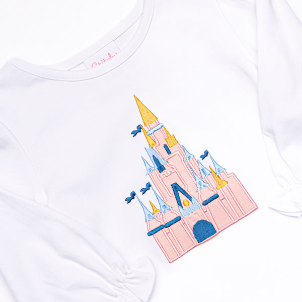 Magical Castle Applique Legging Set, Pink