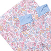 Sunset Florals Bamboo Pajama Set, Blue