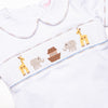 Noah's Ark Smocked Short Set, Tan