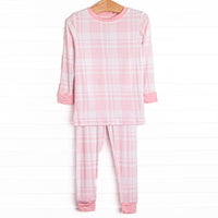 Pajama Plaid Bamboo Pajama Set, Pink