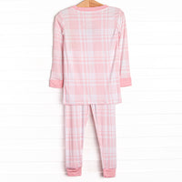 Pajama Plaid Bamboo Pajama Set, Pink