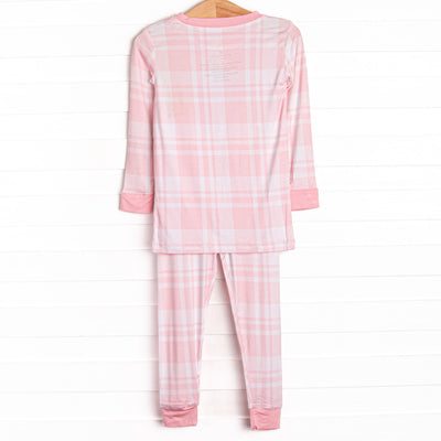 Pajama Plaid Bamboo Pajama Set, Pink