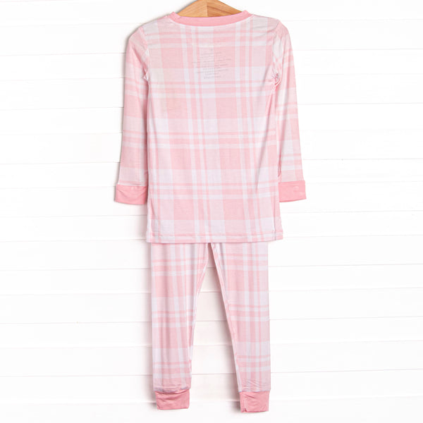 Pajama Plaid Bamboo Pajama Set, Pink