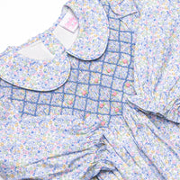 Prim Petals Smocked Legging Set, Blue