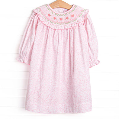 Kept Promise Petals Smocked Bishop Dress, Pink