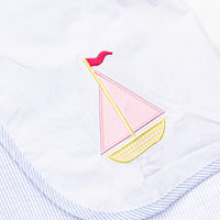 Sight to Sea Applique Dress, Blue