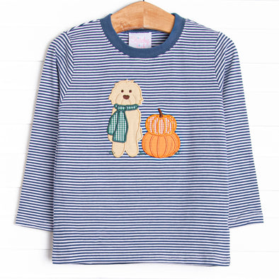Autumn Fest Friend Applique Top, Navy