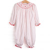 Galentine's Day Smocked Romper, Pink