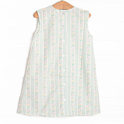 Stems and Stripes Dress, Green