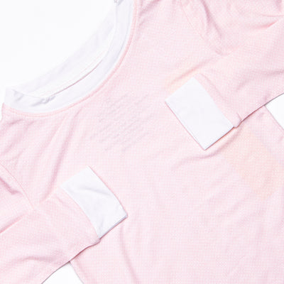 Petite Pink Polka Dots Bamboo Pajama Set, Pink