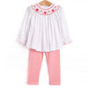 My Girl Garland Smocked Legging Set, Pink