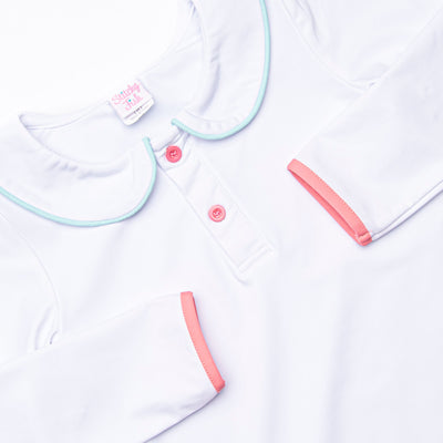 Winner in White Skirt Set, White