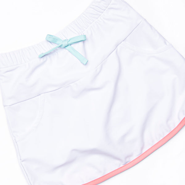 Winner in White Skirt Set, White