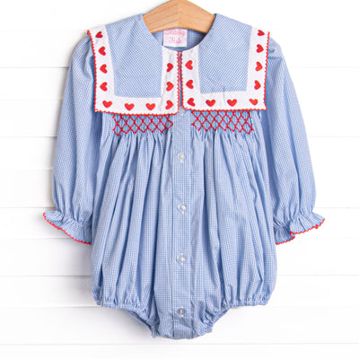 Close to the Heart Embroidered Bubble, Blue