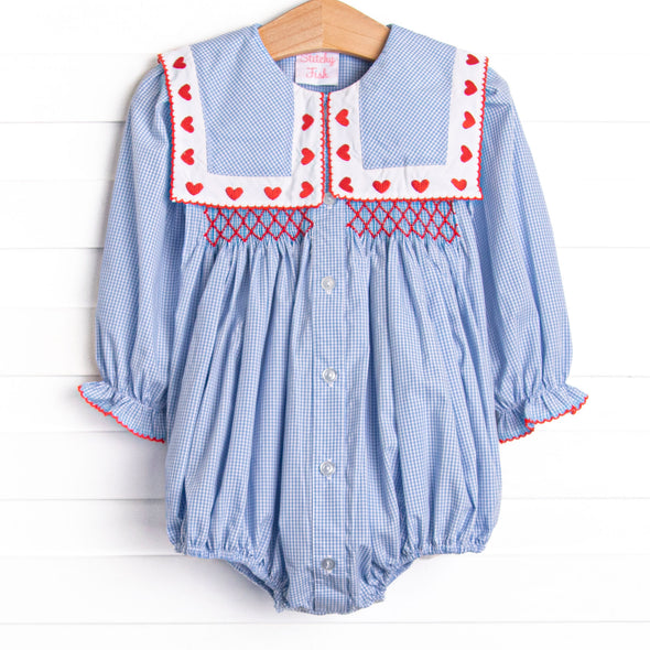 Close to the Heart Embroidered Bubble, Blue