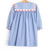 Close to the Heart Embroidered Dress, Blue