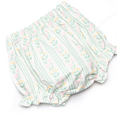 Stems and Stripes Diaper Set, Green