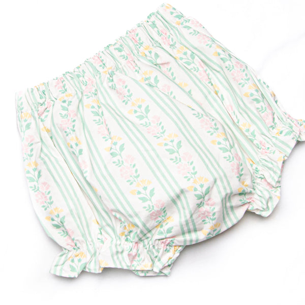 Stems and Stripes Diaper Set, Green
