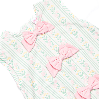 Stems and Stripes Diaper Set, Green