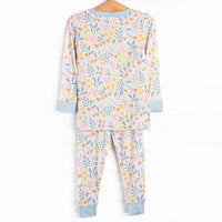 Foliage Frenzy Bamboo Pajama Set, Blue