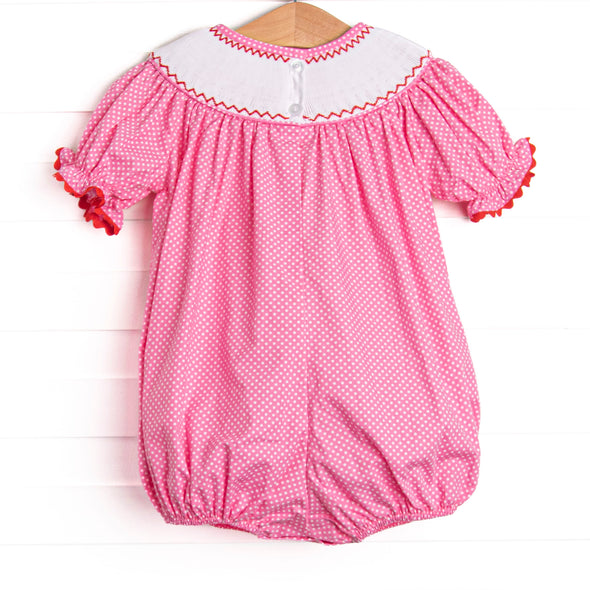 Be Mine Smocked Bubble, Pink