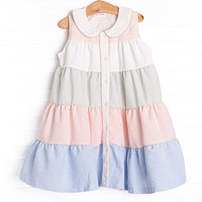 All Buttoned Up Dress, Pink