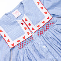 Close to the Heart Embroidered Bubble, Blue