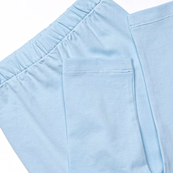 Growing Fonder Smocked Legging Set, Blue