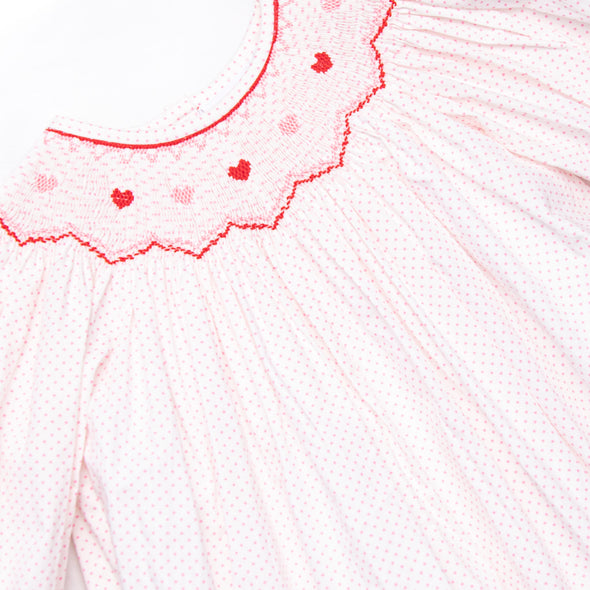 Galentine's Day Smocked Romper, Pink