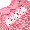 Yours Truly Collared Smocked Diaper Set, Red