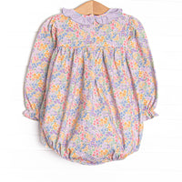 Island Blooms Ruffle Neck Bubble, Purple