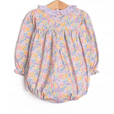 Island Blooms Ruffle Neck Bubble, Purple