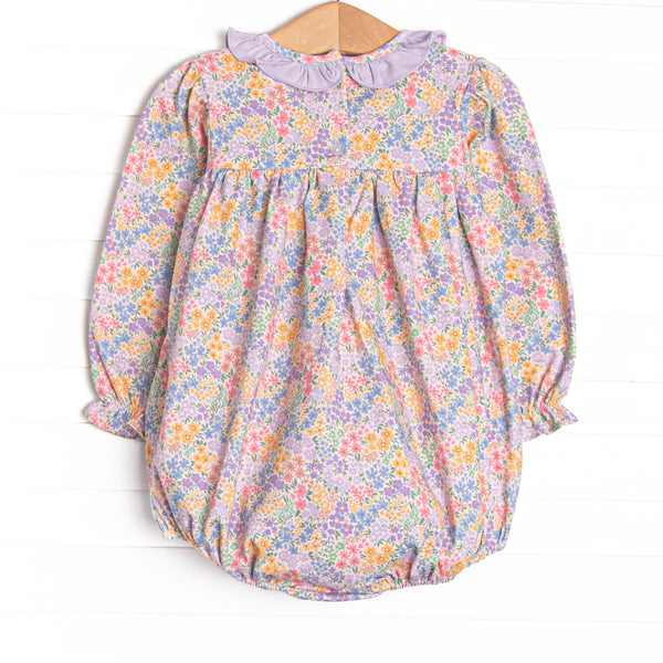 Island Blooms Ruffle Neck Bubble, Purple