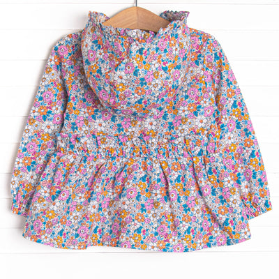 Bali Blooms Hooded Jacket, Orange
