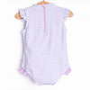 Purple Paradise Gingham One Piece, Purple