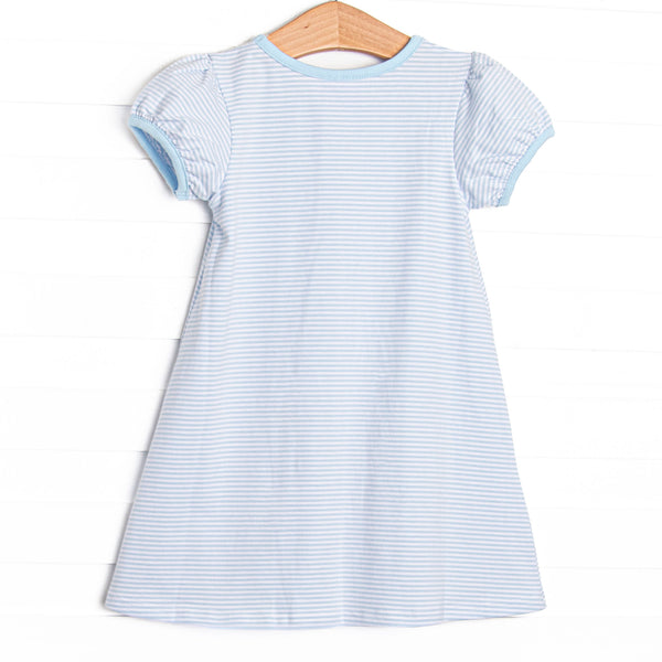 Mother Goose Garden Applique Dress, Blue