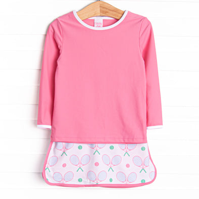 Racket Rally A-Line Skirt Set, Pink