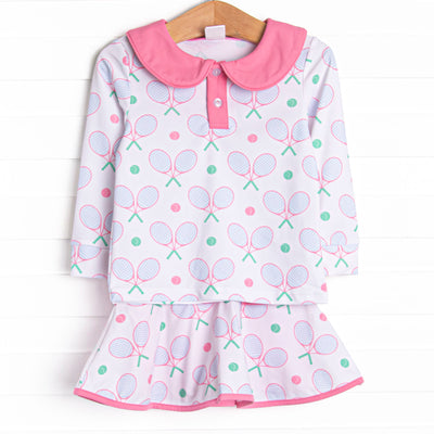Racket Rally Skirt Set, Pink