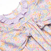 Island Blooms Ruffle Neck Bubble, Purple