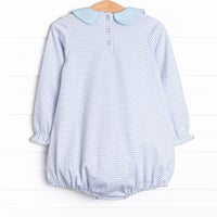 My One and Only Pima Embroidered Bubble, Blue
