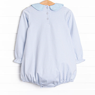 My One and Only Pima Embroidered Bubble, Blue